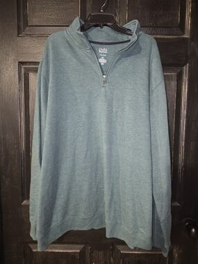 croft & barrow Teal Half-Zip Pullover Sweatshirt